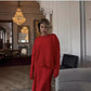Solid Color Round Neck Sweater Women's Top