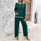 Combinaison tricotée à manches longues pour femme, couleur unie