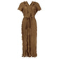 Robe moulante plissée à la taille pour femme