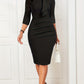 New Round Neck Half-sleeved Lace-up Hip Skirt Dress