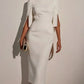Medium Length Slit Sleeve Elegant Dress
