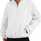 Pull en polyester tendance pour femme, style sport décontracté, avec poche zippée