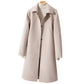 Double Faced Cashmere Womens Mid Length Loose Wool Coat