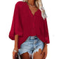 Ladies Bell Sleeve V Neck Lace Shirt