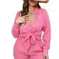 Women's Holiday Solid Color Shirt Loose Shorts Internet Suit