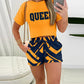 Fashion Personality Women's Lace-up Shorts Suit