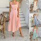 Spring And Summer Leisure Elegant Solid Color Sling Dress