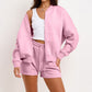 Women's Two-piece Set With Jacket And Shorts