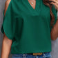 V-neck Graceful And Fashionable Off-the-shoulder Sleeves Women's Top