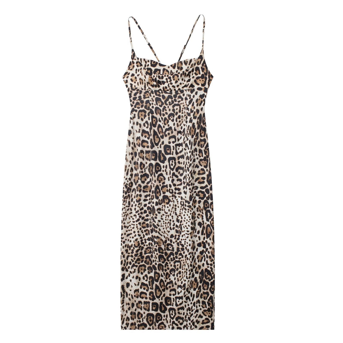 Female Animal Print Backless Dress