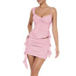 Womens Fashionable And Sexy Halterneck Mini Skirt Set