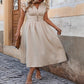 Elegant Waist-cinching French-style Dress For Women