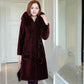 Fashion New Product Fur Women's Mid-length Slim Coat