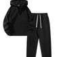 Women's Casual Lapel Half-zip Sweatshirt And Wide-leg Pants Set