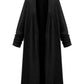 Women's Long Sleeve Cardigan Knit Trench Coat