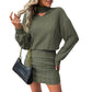 Elegant Knitted Long-Sleeve Dress For Women