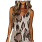 Printed Leopard V-Neck Slip Dress