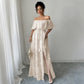 European And American Elegant Style Off-shoulder Lace Dress