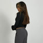 Bottoming Shirt Long Sleeve Slim Fit V-neck Stitching Lace Lace-collared Blouse