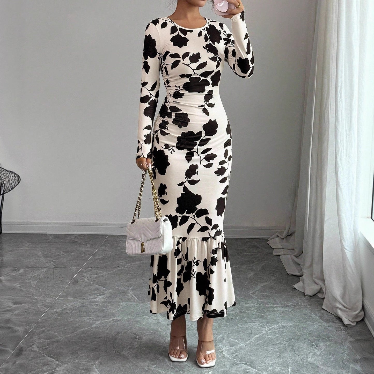 Elegant Long-sleeve Dress For Women