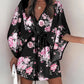 Women's V-Neck Tie Printed Beach Dress