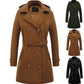 Women's Woolen Hooded Plus Size Coat
