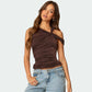 Shoulder Irregular Lace-up Vest Top