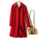 Double Faced Cashmere Womens Mid Length Loose Wool Coat