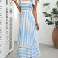 Striped Patchwork Sling Swing Air Dress