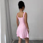 Suspender Dress Waist-tight Slimming A- Line Skirt