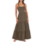 Robe sans manches à bretelles spaghetti et poches pour femme