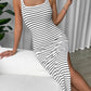 Women's Fashion Sleeveless Knitted Striped Dress