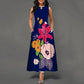 Womens Printed Crew-Neck Sleeveless Tank Dress