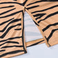 Printed Slim Slimming Split Sling Dress