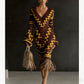 Womens Knitted Effect Sweater Dress