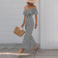 Summer New Striped Strap Wide Leg Jumpsuit For Women
