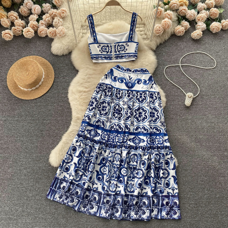 Costume imprimé de personnalité à la mode pour femmes