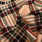 Girls Fashion Plaid Short Sleeve Top Skirt Two Piece Set