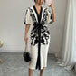Bohemian Ethnic Print Dress Retro Style