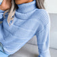 Ladies Long Sleeve Hollow Casual Knitted Sweater