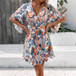 New Floral Print Short-sleeved Women's Dress