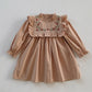 Jupe princesse à volants et manches longues pour fille, automne