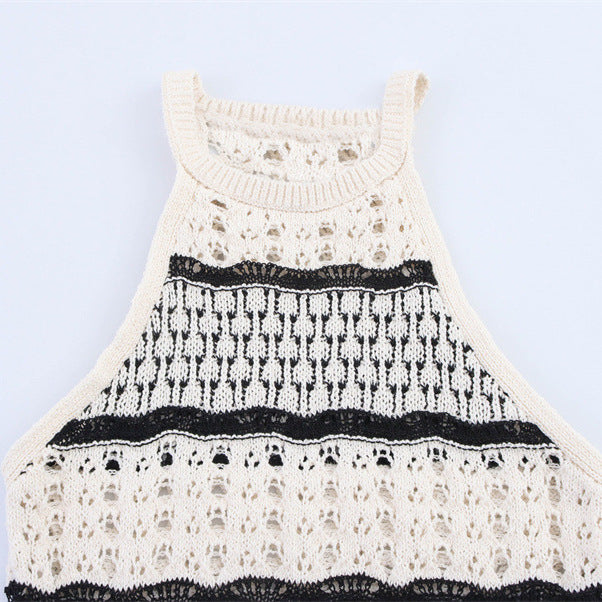 Summer New Texture Knitted Halter Dress