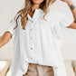 Women's Fashion Stand Collar Ruffled Sleeve Peplum Top