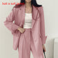 Pink Suit Jacket Spring Autumn Women's Design Sense Niche