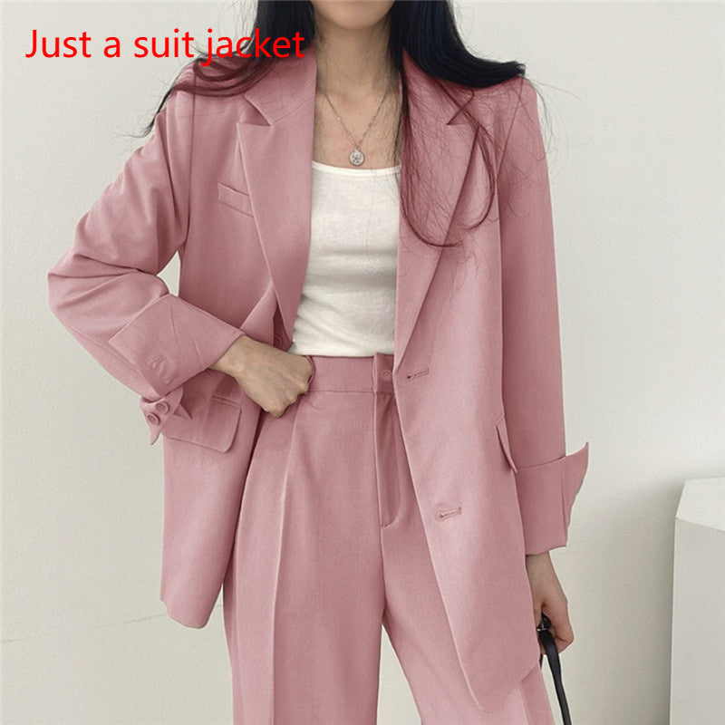Pink Suit Jacket Spring Autumn Women's Design Sense Niche