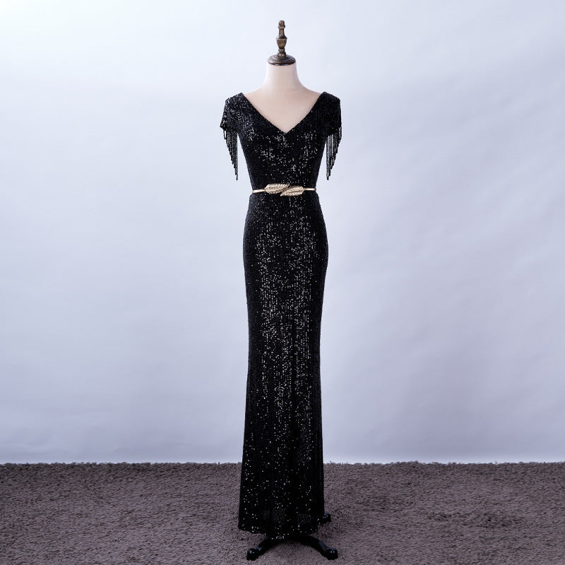 Sequined Slim Mermaid Dress Temperament