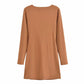 New Summer Design Tight Waist Pleated Draped Collar Long Sleeve Short Dress
