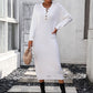 Robe en tricot à boutons européenne et américaine