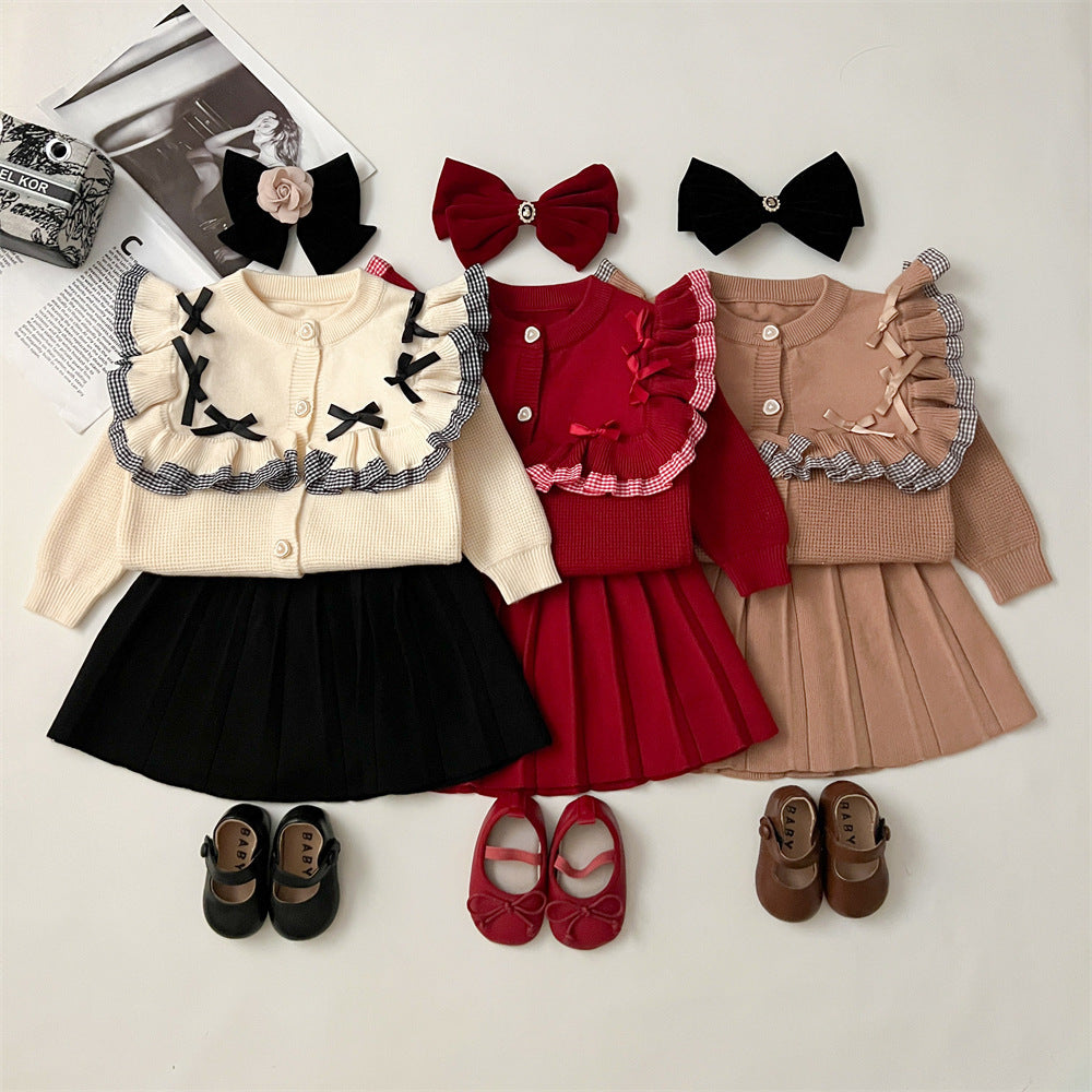 Costume de petite princesse à volants et nœud, inspiré des célébrités d'Internet